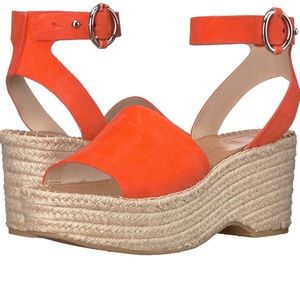 Dolce Vita Lesly Espadrille Platform Sandals in orange! Size 8.5